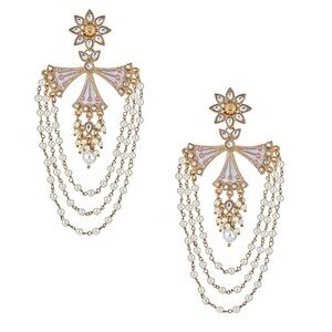 Elegant Gold and Pearl Drop Earrings